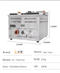 SC-73A 燃气炸炉单缸双筛