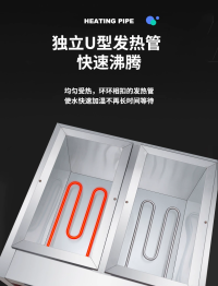 荣煌豪华台式商用快速电热保温煮面炉四孔多功能麻辣烫炉面条炉