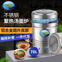 商用快速煮面炉食堂面馆不锈钢多功能燃气平底煮面桶卤煮桶粉面炉