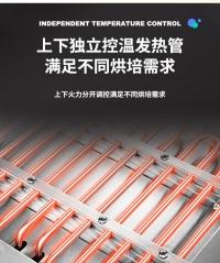 商用烘焙设备一层一盘多功能电烤箱电脑版控制